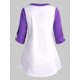 thumbnail image 2 of Más el tamaño de rueda para arriba la manga de la mariposa Imprimir Arriba Rosegal Blusas Tallas Grandes, 2 of 5