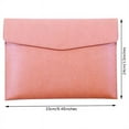 thumbnail image 2 of PU Leather A4 File Folder Document Holder Waterproof Portfolio Envelope Case with Snap Closure Pink, 2 of 4