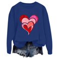 thumbnail image 2 of Xixinqiwan Women Pullover Sweatshirts,Womens Long Sleeve Tunic Blouse Heart Graphic Crewneck Pullover Spring Clothes Tops, 2 of 3