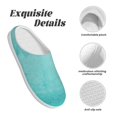thumbnail image 5 of KLL Blue And Turquoise Pattern Adult Unisex Cozy Slippers,Fuzzy Slip-on Slippers TPR Sole Slippers Comfort Plush Home Footwear for Indoor & Outdoor-13, 5 of 7