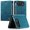 Blue, variant on CaseMe 013 Wallet Flip Phone Case for iPhone Duo Card Slot Stand, Black