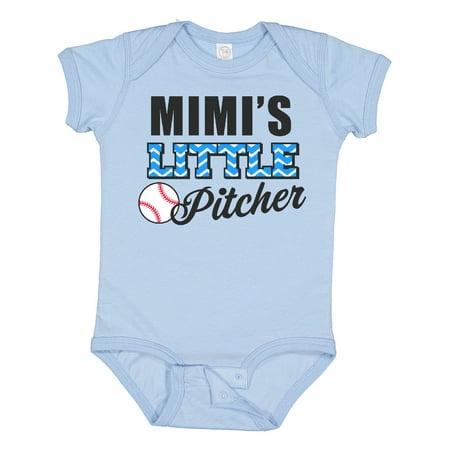 

Inktastic Baseball Mimis Little Pitcher Gift Baby Boy Bodysuit