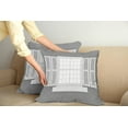 thumbnail image 2 of Ambesonne Antique Throw Pillow Cover 2 Pack, Wooden Window Shutter, 16", Grey White, 2 of 5