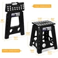 thumbnail image 5 of Cozymood Folding Step Stool, 16 Inch Foldable Stool for Adults with Safety Lock, Portable Collapsible Plastic Step Stool, Non-Slip Folding Stool, Supports Up to 400 lbs, 5 of 9