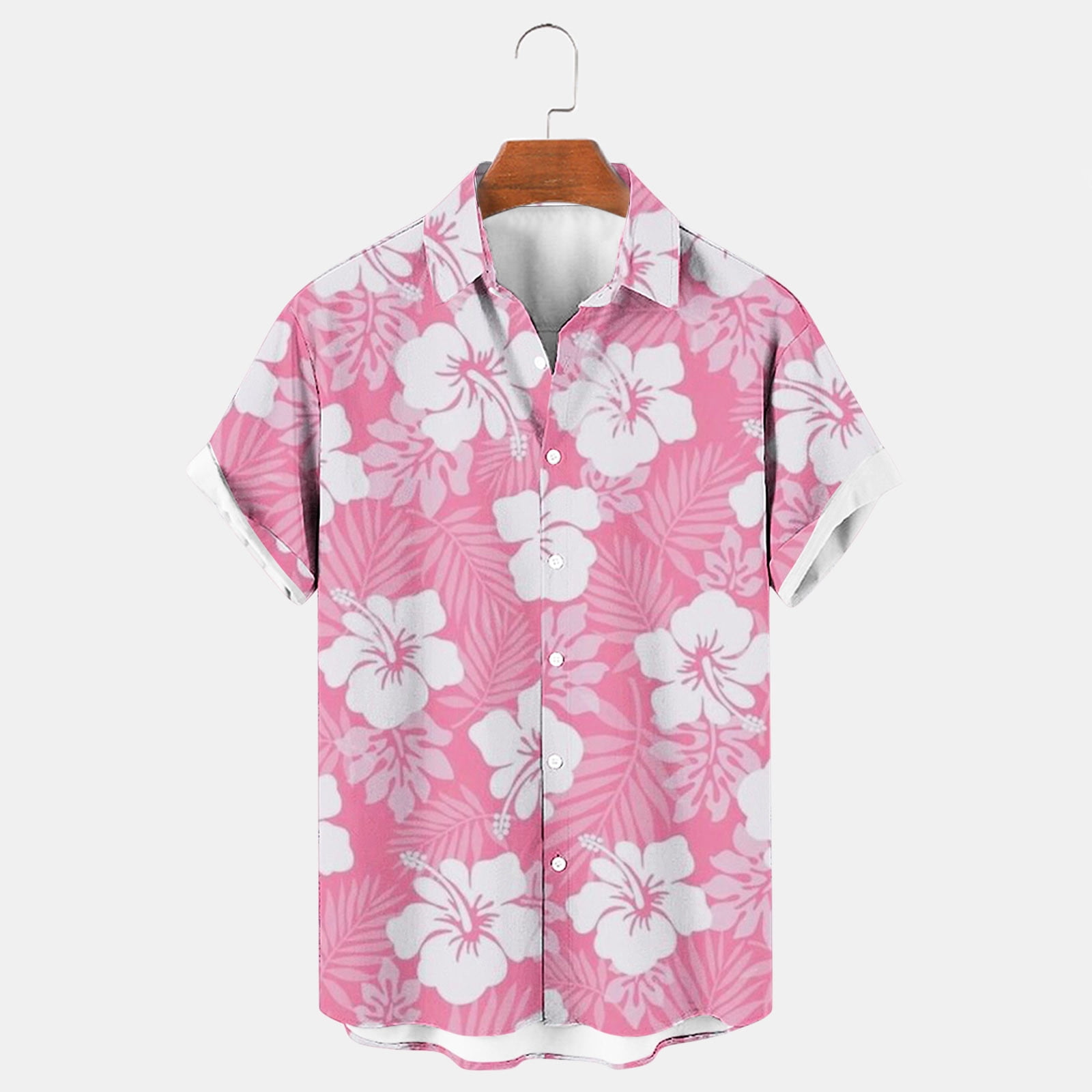lcziwo Floral Beach Shirts for Men,Mens Hawaiian Shirts