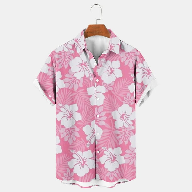 lcziwo Floral Beach Shirts for Men,Mens Hawaiian Shirts Short