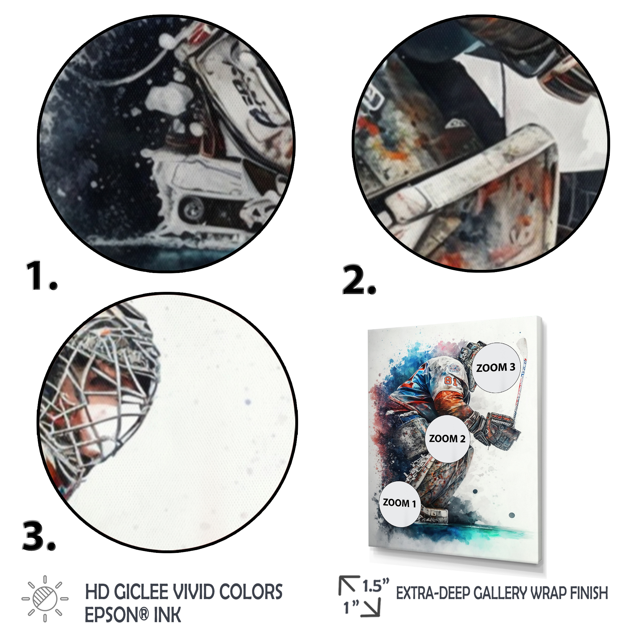 Designart Hockey Goalie On Ice During Play IV Canvas Wall Art