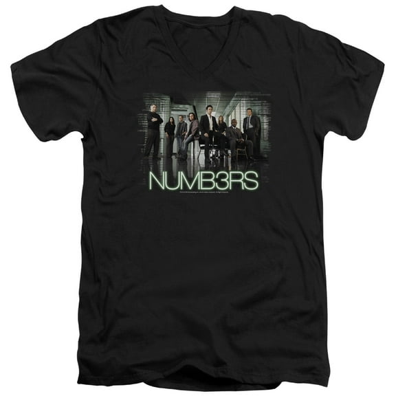 Numb3Rs - Numbers Cast - Slim Fit V Neck Shirt - XX-Large