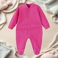 thumbnail image 2 of Krdevn Soft Bodysuit Front Snap Closure Pajama for Baby Boys Full Outfit with Built In Mittens and Non Socks for Comfort and Warmth,Kids Clothing,3-6 Months, 2 of 3