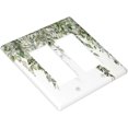thumbnail image 3 of Sdmnsg-T Sage Green Leaves Print 2 Gang Double Rocker Light Switch Decorative Switch Plate Covers Plastic Wall Plates Kitchen Bathroom Home Decor, 3 of 5