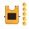 thumbnail image 2 of HUASHENG 5 Set Dodgeball With 1 Sticky Vest Games With Strap Interactive Throwing Game Sticky For Kids Outdoor Playing, 2 of 5