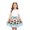 Light Blue, variant on Girls’ Birthday Graduation Print Ruffle Skirt, Elastic Waist Party Midi Skirt, Cute Casual Skirt for Kids White One Size