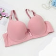 thumbnail image 4 of Loopsun Womens Bras Plus Size, Bras for Women, Woman's Solid Back Buckle Thin Breathable Adjustable Strap Gathered Daily Bra without Steel Rim Pink S, 4 of 5