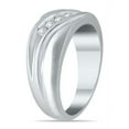 thumbnail image 2 of SZUL 1/3 Carat TW Five Stone Diamond Men's Ring in 10K White Gold (J-K-L Color, I2-I3 Clarity), 2 of 5