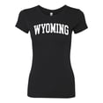thumbnail image 2 of Wild Bobby State of Wyoming College Style Women Slim Fit Junior Tee, 2 of 6