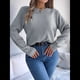 thumbnail image 5 of Suéter Cálido y Elegante para Mujer, de Larga, Tejido de Punto para Otoño e Invierno, Elegante y Casual. Gris M, 5 of 9