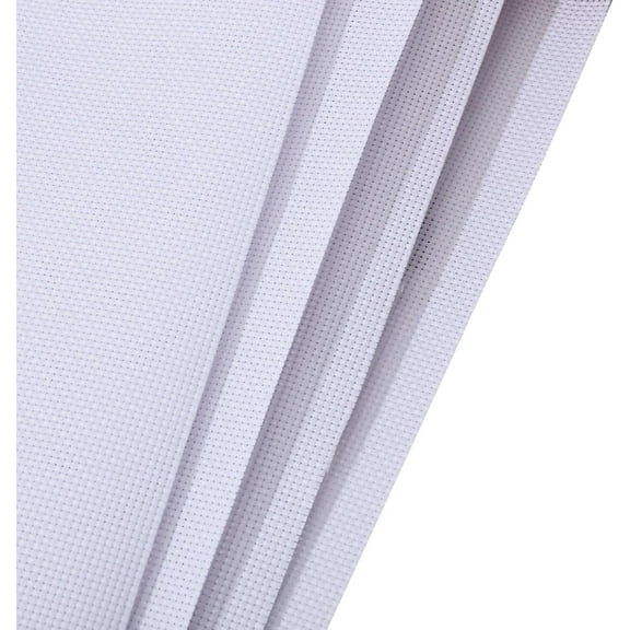 1 Sheet 14 Count Stitch Fabric 150x100cm/59x39inch White Cotton Aida Cloth Reserve Stitch for Embroidery Decoration