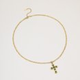 thumbnail image 3 of NICKSUN 18K Gold Plated Stainless Steel Cross Pendant Necklace, Square Cubic Zirconia Figaro Chain Choker Clavicle Necklaces for Women Religious Jewelry Gift, 3 of 6