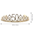 thumbnail image 5 of WRISTBIQUE  Golden Birthday Tiara Crystal Rhinestones Girls 50th Celebration Accessory, 5 of 8