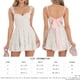 thumbnail image 2 of Vestido De Tirantes Vestido de gasa floral para mujer Vestido suelto sin espalda Estilo Y2K Traje diario sexy Ygjytge Blanco S para Mujer, 2 of 8