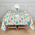 thumbnail image 3 of Christmas Square Tablecloth 42x42 Inch – Waterproof Polyester Printed Table Cover, Wrinkle Resistant & Washable for Kitchen Dining Picnic Party Decor, Single-v4-15, White, 3 of 6