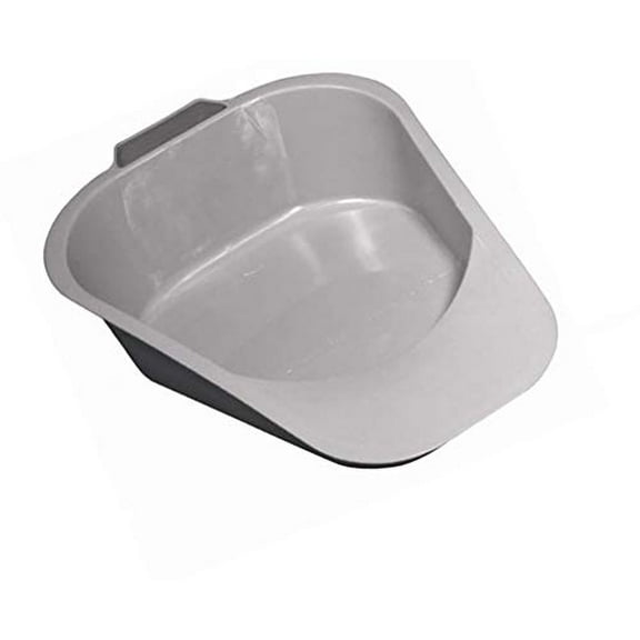 Portable Fracture Bedpan with Built-in Handle, Grey - 1 Each