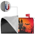 thumbnail image 4 of Happy Halloween Witch Castle Moon Mailbox Covers, Magnetic Post Box Cover Wraps Large Size 25.5x21 Inches for Garden Yard Decor, 4 of 7