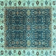 thumbnail image 1 of Ahgly Company Indoor Square Abstract Light Blue Modern Area Rugs, 8' Square, 1 of 4