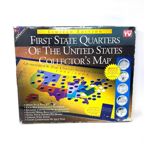 Limited Edition First State Quotes Of the USA Collectors Map