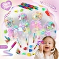 thumbnail image 4 of Lollipop Valentine Kit Valentines Day Gifts for Kids Classroom 24 Pack, Rainbow Stationery DIY Valentine Exchange Sets with Cards, Non Candy School Party Favors for Boys Girls, 1 Set, 4 of 8