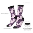 thumbnail image 4 of Xecao Leopard Print Pattern Sport Socks for Women and Men Crew Socks Sporty Calf Socks Casual Socks, 4 of 6
