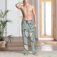 thumbnail image 5 of Uemuo Hand Drawn Chickens Pattern Men's Wide Leg Palazzo Lounge Pants with Pockets Light Weight Loose Comfy Casual Pajama Pants-Large, 5 of 9