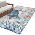 thumbnail image 2 of Summer Ocean Turtle Washable Area Rugs 2.7'x5', Shell Coral Low Pile Throw Living Room Rug Non-Slip Sturdy Edge Binding Carpet for Indoor Entryway Bedside Kitchen, 2 of 9