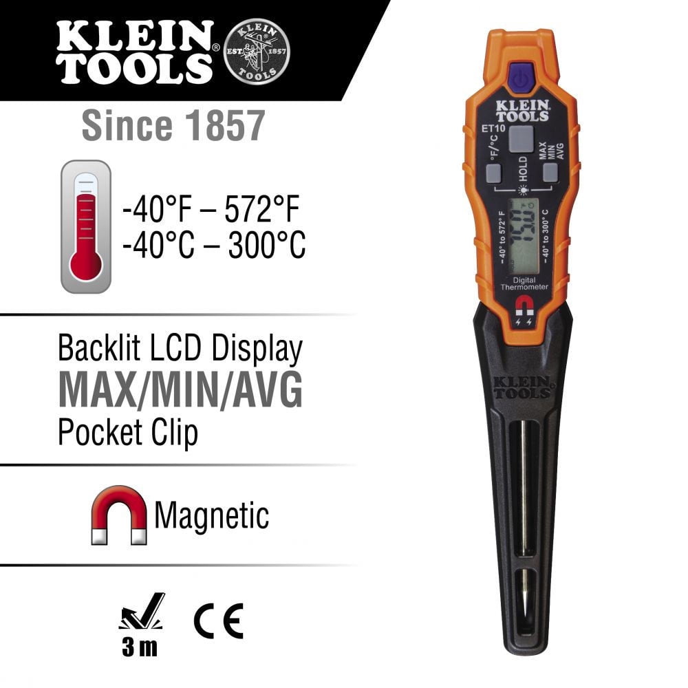 Klein Tools Magnetic Digital Pocket Thermometer