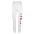 thumbnail image 5 of lcziwo Purses for Women Clearance, Women's Valentines Day Printed Leggings High Waisted Butt Lifting Tight Pants Gym Casual Skinny Workout Yoga Pants Holiday Leggings White S, 5 of 7