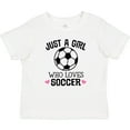 thumbnail image 3 of Inktastic Just a Girl Who Loves Soccer Girls Baby T-Shirt, 3 of 5