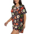 thumbnail image 2 of Picia Winter Holiday Christmas Pajamas Sets for Women Soft Short-Sleeved Pjs with Lounge Shorts Two Piece Sleepwear-4X-Large, 2 of 9
