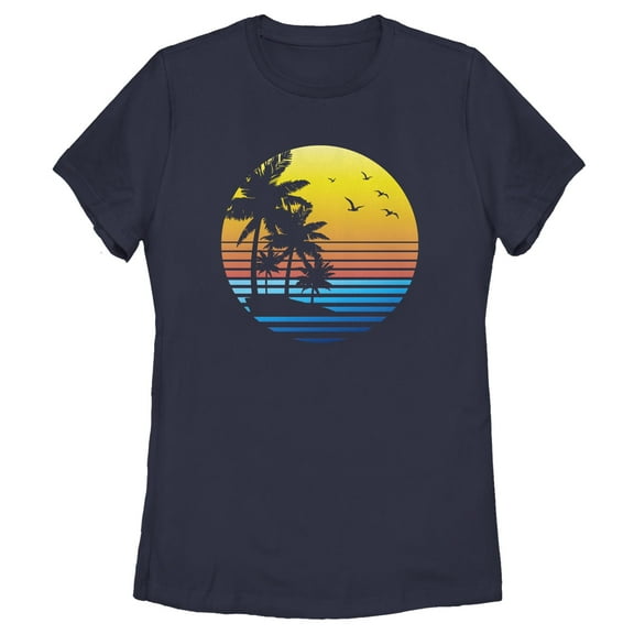 Women's Lost Gods Retro Sunset  Graphic T-Shirt