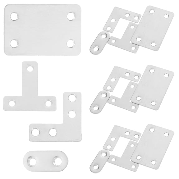 HOMEMAXS 22-Piece Metal Mending Plates for Wood Furniture Repair, Joining, Crimping, Extending, and Fastening