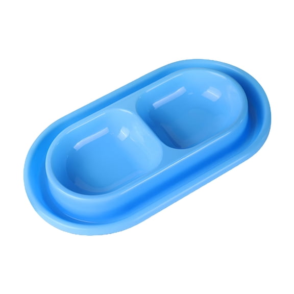 ACDANC 2026 New Double Cat Dog Bowls 2 in 1 Food and Water Bowls Dish with Moat for Small Medium Size Dogs Cats Small Blue Dog Bowls Medium Sized Dog