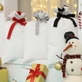 thumbnail image 4 of Saco de Papá Noel personalizado, bolsa de regalo de dulces en blanco con cordón a rayas de terciopelo, lona roja, saco de Navidad grande de algodón con sublimación, novedad de 2023, 4 of 4