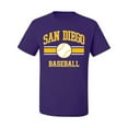 thumbnail image 2 of Wild Bobby City of San Diego Baseball Fantasy Fan Sports Men's T-Shirt, Purple, Small, 2 of 6