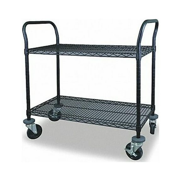 Manufacturer Varies Wire Cart,2 Shelf,48x18x39,Black 2HDN7