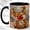 Black, variant on Holiday Reindeer Coffee Mug, Winter Deer Mug, Ceramic 11 oz