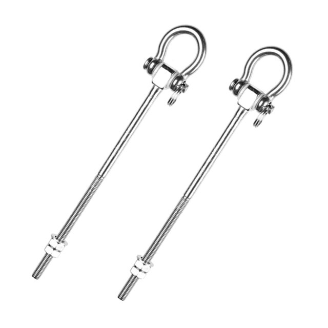 Ounissouiy 2x Stainless Steel Swing Hangers Antirust for Chair Playground Hammock Juegos de césped