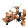 thumbnail image 2 of Escultura de viento de de viento con baterista, escultura artística para decoración de jardín, figura de percusionista steampunk de metal, Oro, 2 of 5