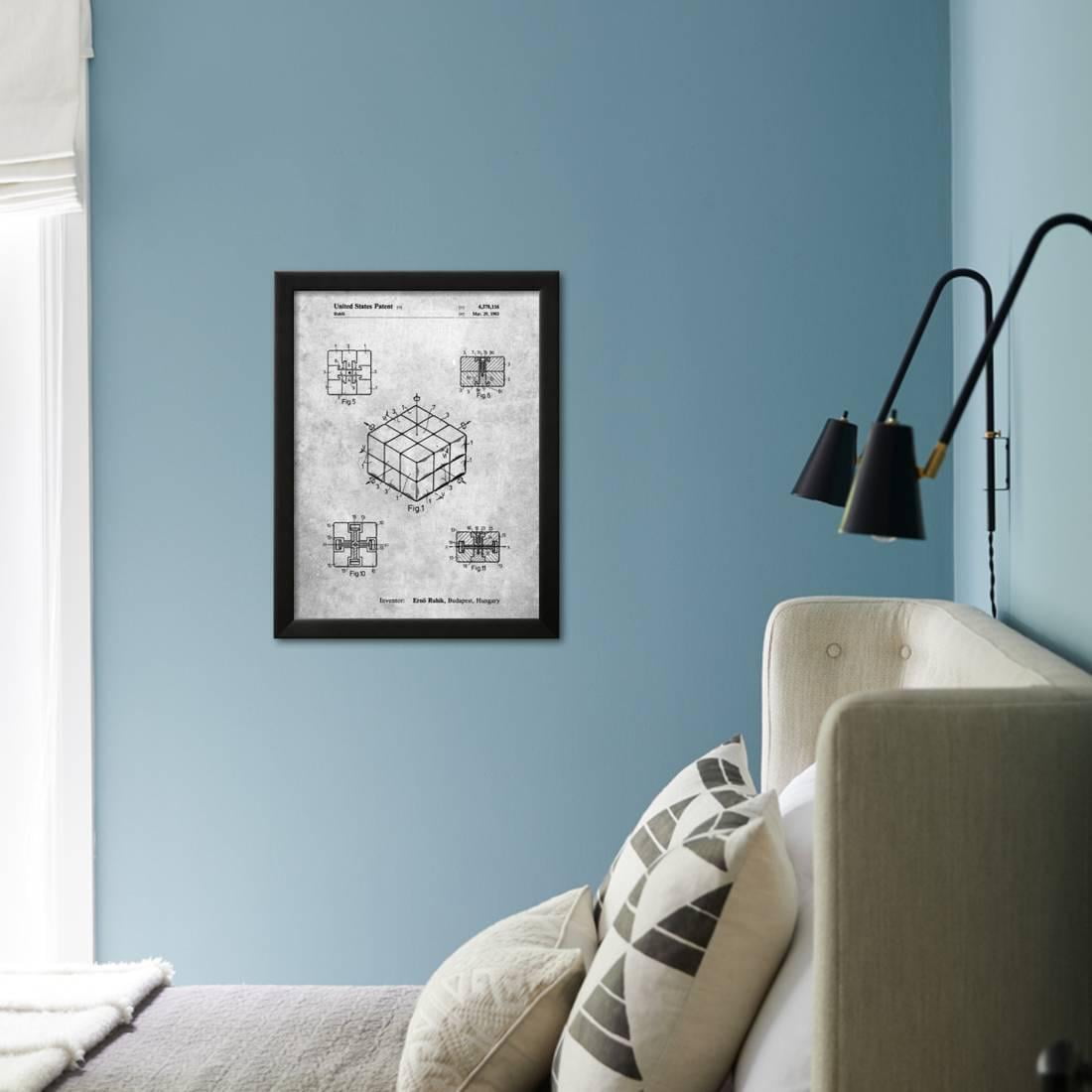 Rubik S Cube Patent Framed Print Wall Art By Cole Borders Com