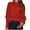 Red, variant on Womens Sparkly Long Sleeve Sequin Top Glitter Blouse for Holiday Evening Party Club Night Mock Neck Concert Shirts