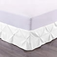 thumbnail image 3 of D.N.G. BEDDINGS 1 Piece Pinch Pleated Bed Skirt, 10 Inch Deep Pocket, 800 Thread Cotton 100% Egyptian Cotton, California King Size (72" x 84") Inch, Solid White, 3 of 3