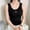 Black, variant on Women's Ribbed Sleeveless One Size Top Racerback Slim Fit Stretch Basic Casual Tank Tops Yellow